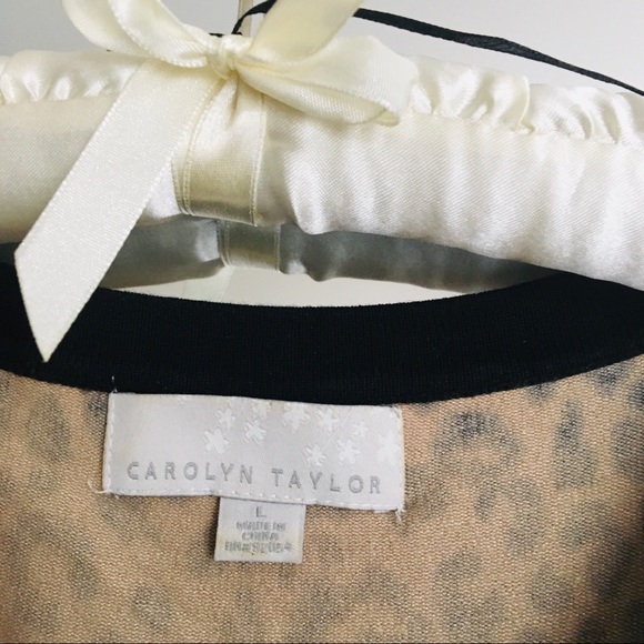 Carolyn Taylor Ladies Lg Leopard Print Soft Cozy Knit Lightweight Sweater NWOT - Picture 6 of 13